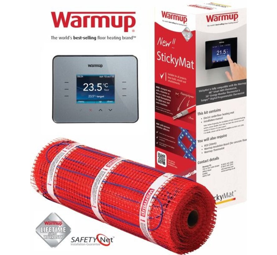 Warmup 200 Watt Vloerverwarmingsmatten set