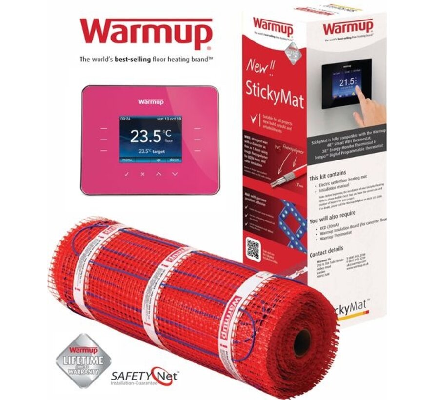 Warmup 200 Watt Vloerverwarmingsmatten set