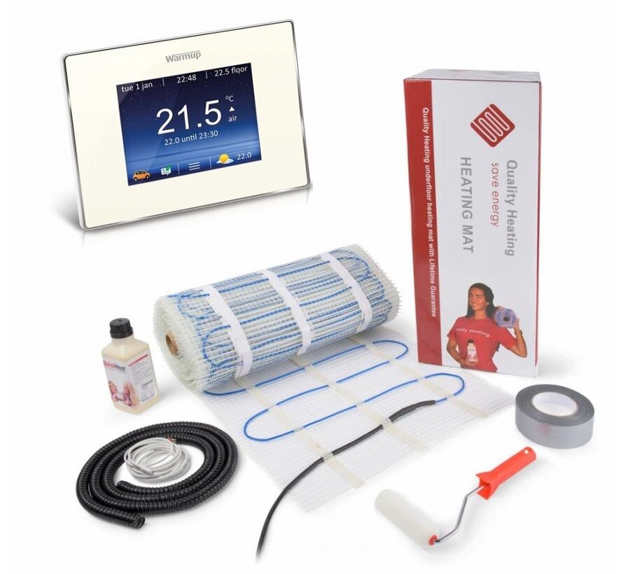 100 Watt mat set inclusief Warmup-4IE geavanceerde Wifi thermostaat