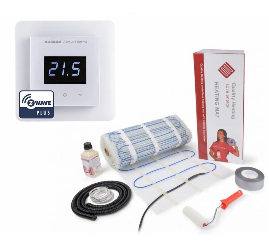 150 Watt mat set inclusief inclusief Magnum Z-Wave domotica geavanceerde Wifi thermostaat