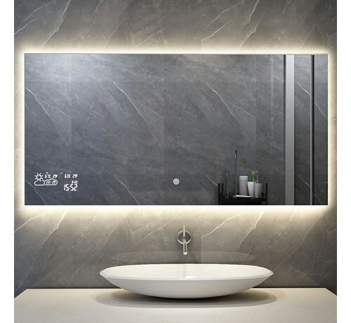 Quality Heating Spiegel met Wifi, tijd en infrarood verwarming 60 x 120 cm 500 Watt
