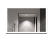 Bella Mirror Spiegel met zwart frame, led, anticondens 75 x 120 cm