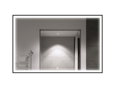 Bella Mirror Spiegel met zwart frame, led, anticondens 60 x 120 cm