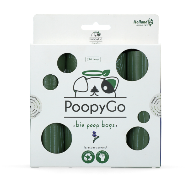 PoopyGo Eco-friendly 120 pcs. (8x15 bags) Lavender scent