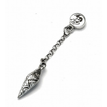 SINGLE PENDULUM DROP STUD in 925 silver