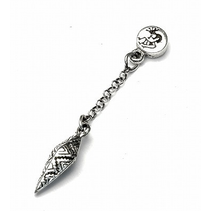 SINGLE PENDULUM DROP STUD in 925 silver