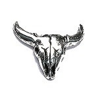 HORNED COW SKULL STUD EARRING GOOD VIBRATIONS