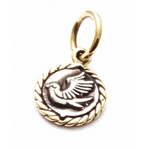 BIRDY  PENDANT SILVER WITH BRASS DETAILS
