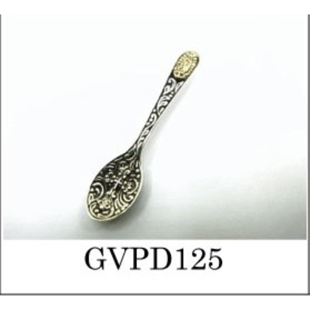 GOOD VIBRATIONS ENGRAVED SPOON PENDANT WITH BRASS INLAY