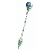 LAPIS STUD WITH SILVER PENDULEM