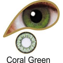 CORAL GREEN ACCESSORIES 3 MONTH GREAT FOR BROWN EYES