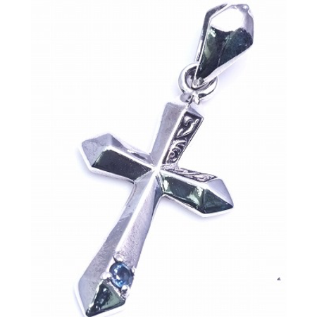 GOOD VIBRATIONS GOOD VIBRATIONS CROSS WITH  BLUE TOPAZ