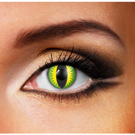 Funky Cosmetic GREEN DRAGON CONTACT LENSES 3 MONTH