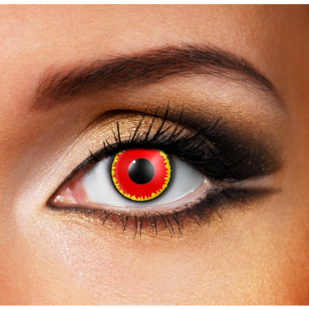 Funky Cosmetic RED VAMPIRE CONTACT LENSES 3 MONTH