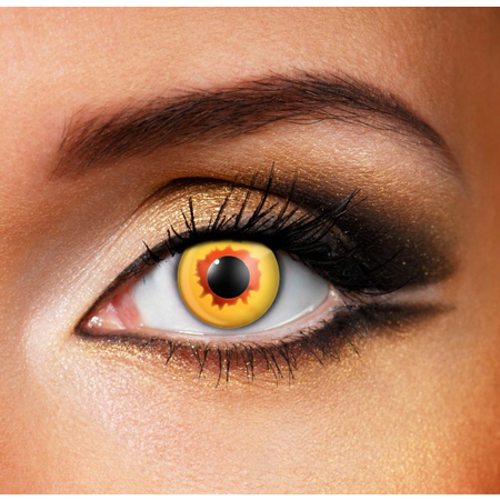 Funky Cosmetic GOLD VAMPIRE CONTACT LENSES 3 MONTH