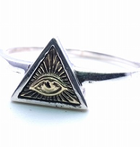 GOOD VIBRATIONS ALL SEEING EYE SLIM STACKING RING