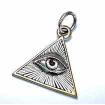 ALL SEEING EYE TRIANGLE PENDANT IN 925 SILVER