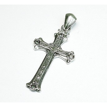 SILVER CROSS WITH STONES