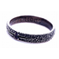 GOOD VIBRATIONS HAMMER BAND IN 925 SILVER WITH BLACK SWAROVSK