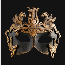 Colombina Barocco Cavalli Barroc horse Bronze Venetian Mask