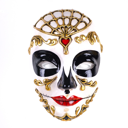 Volto Morte Red Venetian Mask