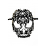 BLACK SKULL METAL MASK  TESCHIO