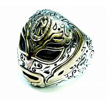 MEXICAN MASK RING WITH GOLD DETAIL