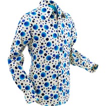 Chenaski Mens Shirt Dots & Spots Blue