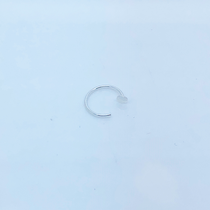 sleeper 5 - 10 mm nail head silver  nose ring adjustable