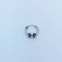 sleeper 106 - 10 mm silver bali wrapped hinged
