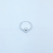 SLEEPER 61 - 14 MM HINGED SILVER SLEEPER WITH BALL DETAIL 925 SILVER