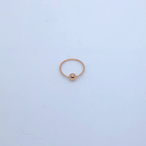 sleeper 143 - SILVER BALL CLOSER HOOP WITH ROSE GOLD PLATE 10MM