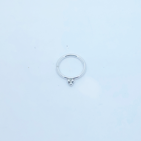 SO HIGH SILVER SLEEPER 13 PIERCED SEPTUM WITH 3 BALLS 12 MM