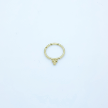 SLEEPER 24 PIERCED SEPTUM WITH 3 BALLS GOLD PLATE 10MM