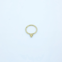SLEEPER 24 PIERCED SEPTUM WITH 3 BALLS GOLD PLATE 10MM