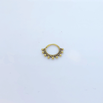 SLEEPER 20 14MM PIERCED SEPTUM  IN BRASS WITH TRIBAL DETAILS