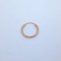 sleeper 142- 18 mm hinged silver HOOP WITH ROSE GOLD PLATE