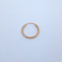 sleeper 142- 18 mm hinged silver HOOP WITH ROSE GOLD PLATE
