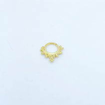 SLEEPER 23 PIERCED SEPTUM WITH 15 BALLS GOLD PLATE 8MM