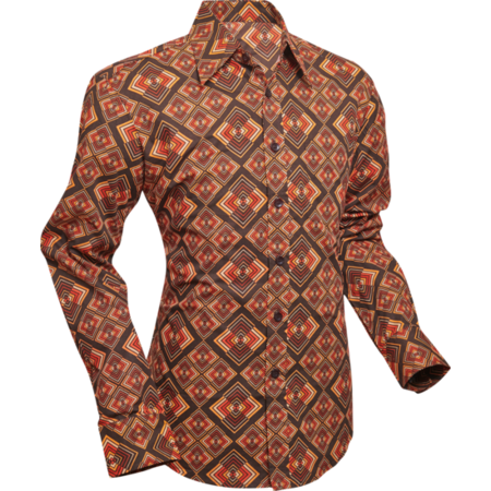 Pete Chenaski Chenaski Shirt Rhombus Dark Brown