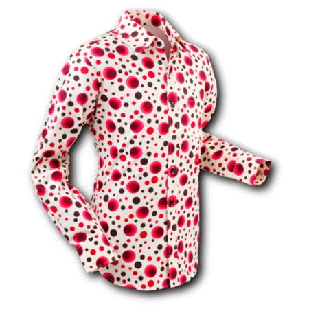 Pete Chenaski Chenaski Mens Shirt Dots & Spots Red