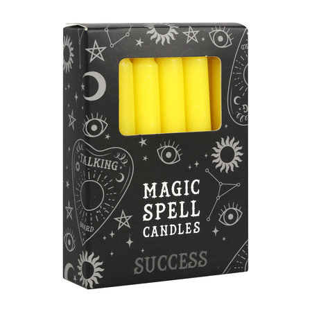 SPELL CANDLES SUCCESS PACK OF 12 YELLOW