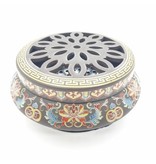 LUXURY RESIN BURNER - GOLD / GREEN WITH LOTUS