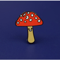 CUTE TOADSTOOL MUSHROOM ENAMEL PIN