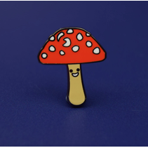 CUTE TOADSTOOL MUSHROOM ENAMEL PIN