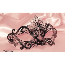 Black peacock Pavone velvet  Mask