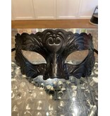 EMBOSSED LEATHER MASK ASSORTED BLACK