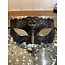 EMBOSSED LEATHER MASK ASSORTED BLACK