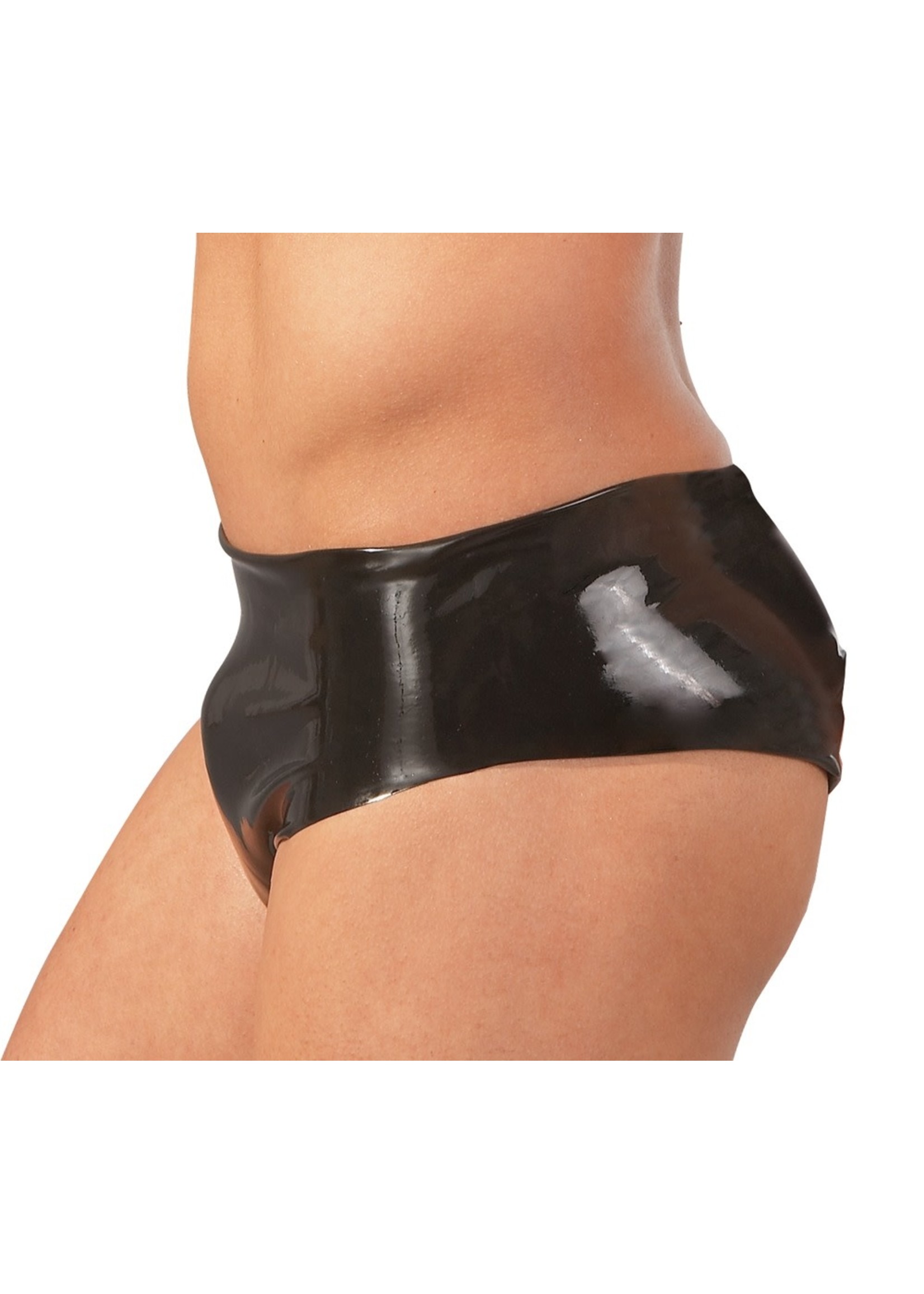 LATE X Latex mens slip with dildo inside black