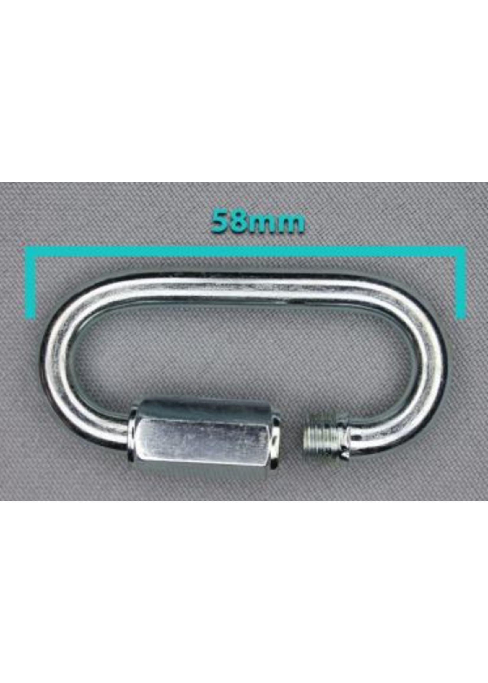 Karabijn haak schroef 58 x 28 mm per stuk